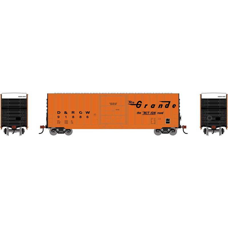50' Exterior Post High Cube Plug Door Box Car, DRGW #91895 - RND-2075 : HO