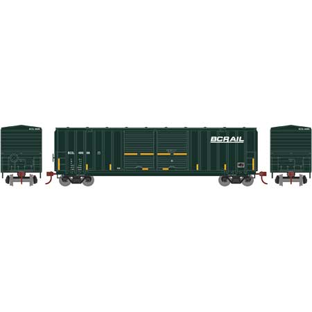 50' FMC 5283 Double Door Box Car British Columbia Railway BCOL 48008 - 1064 : HO