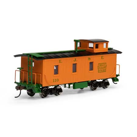 30' 3-Window Wood Caboose Elgin Joliet & Eastern EJ&E 110 - 11715 : HO