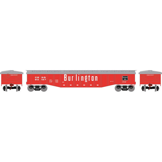50 FT Gondola w/Cover Chicago Burlington &amp; Quincy CB&Q 83127 - 82109 : HO