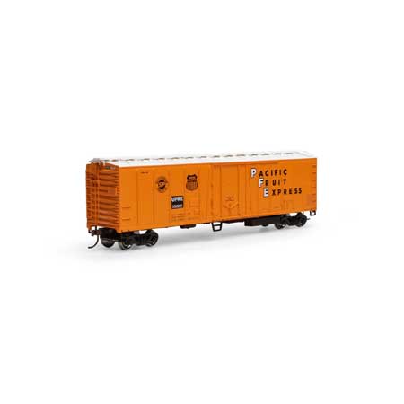 50' Exterior Post Mechanical Reefer Pacific Fruit Express Union Pacific Patch UPRX 351597 - 87998 : HO