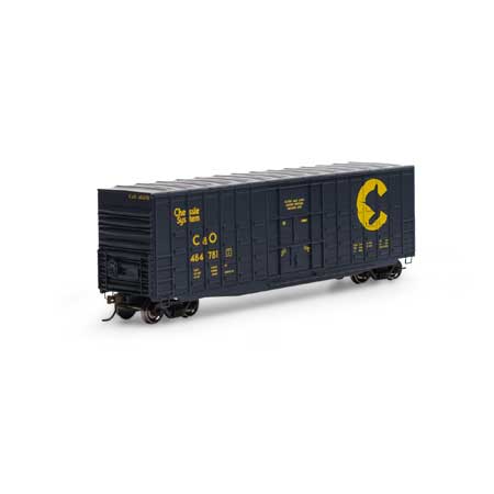 50' HC Waffle Side Plug Door Box Car Chessie System C&O 484781 - 88081 : HO