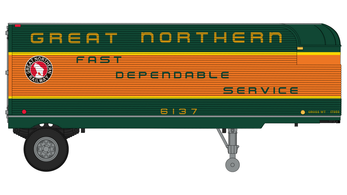 Fruehauf 26' Trailer - Great Northern - TR00105 : HO