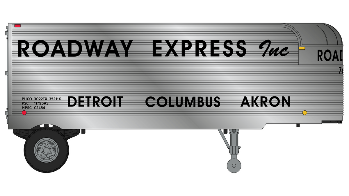 Fruehauf 26' Trailer - Roadway Express - TR00112 : HO
