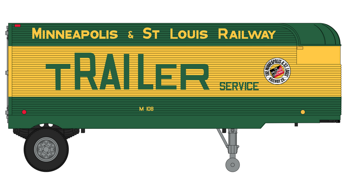 Fruehauf 26' Trailer - The Minneapolis and St. Louis Railway - TR00104 : HO