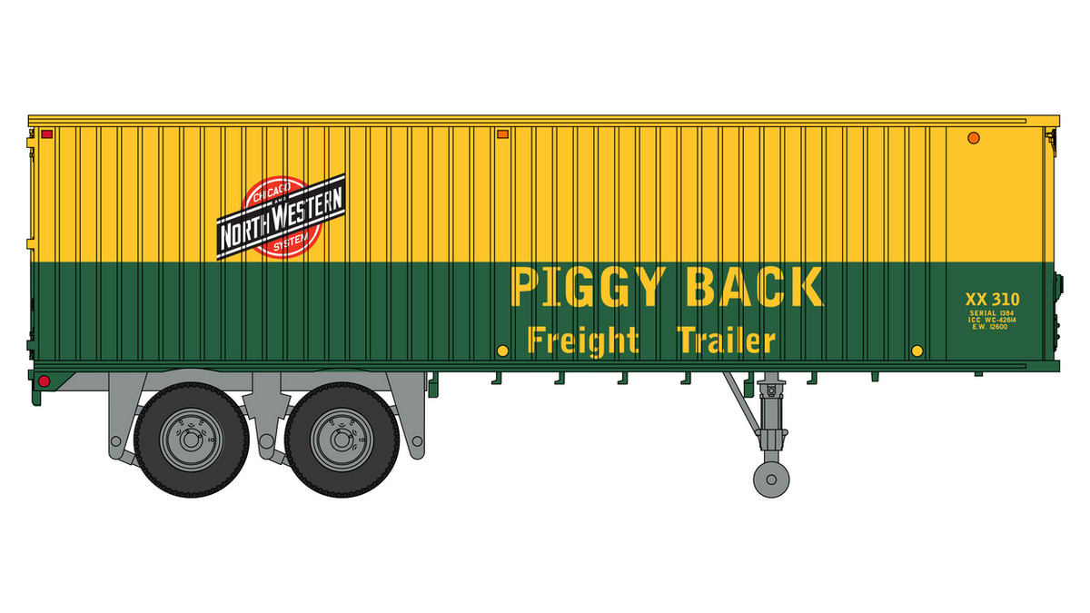 Fruehauf 31' Trailer - Chicago Northwestern - TR00200 : HO
