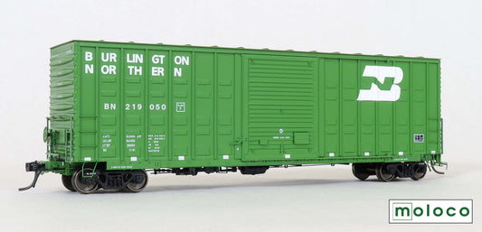 BN Repaint 1981, ACF 50' Ext. Post Waffle, 10-6 Sliding door #219050 - 60019-01 : HO