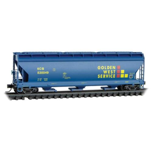 ACF 3-Bay Center Flow Covered Hopper with Elongated Hatches - Kansas City Southern #530049 09400870 : N