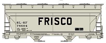 ACF 2-Bay Covered Hopper - Frisco (Kit)-2216 : HO