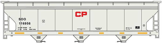 ACF 47' 3-Bay Center-Flow Covered Hopper - Kit -- Canadian Pacific SOO #116956 - 2116 : HO