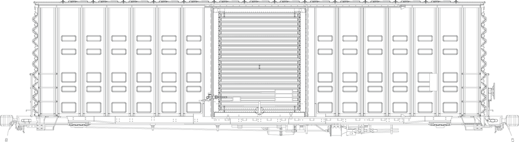 ACF 50' Ext. Post Waffle, 10-6 Sliding door, Undec Kit - 60000-01 : HO