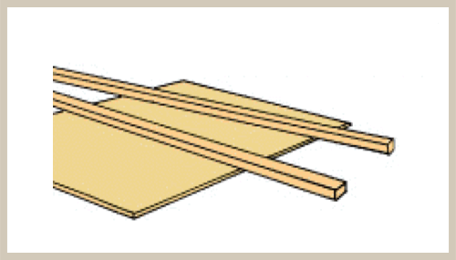 8 Inch (.096 Inch ) HO Scale Lumber (actual Length Per Piece 11 Inch ) -- 8 X 8 Inch-3050 : HO