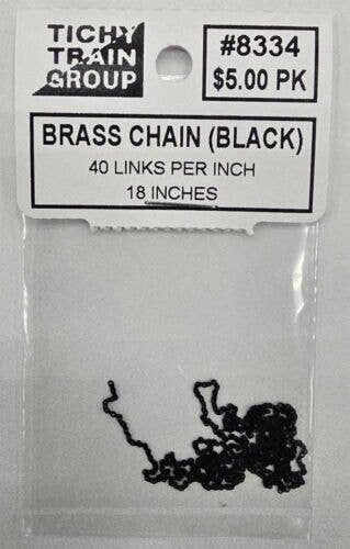 Blackened Brass Chain -- 40 Links Per Inch - 8334
