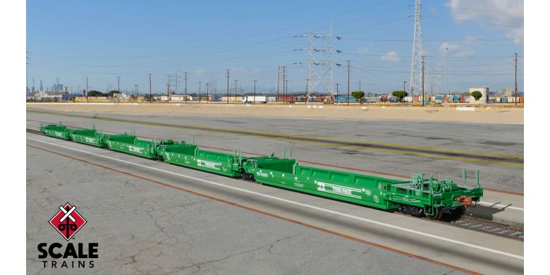 Pullman-Standard Trinity Backpacker Well Car Set (5), Burlington Northern/Twin-Pack #63902 - SXT40087 : HO