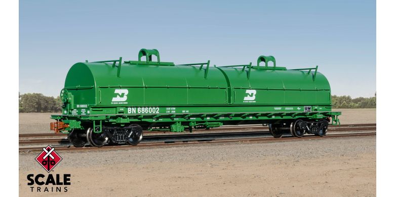Rivet Counter Thrall 2-Hood Coil Steel Car, Burlington Northern/Cascade Green #686002 - SXT40265 : HO