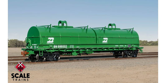 Rivet Counter Thrall 2-Hood Coil Steel Car, Burlington Northern/Cascade Green #686016 - SXT40269 : HO