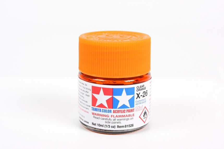 Acrylic Mini X-26 Clear Orange 10Ml Bottle - 81526