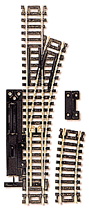 Code 100 Snap-Switch(R) Manual Turnout - Nickel Silver Rail -- Right Hand - 861 : HO