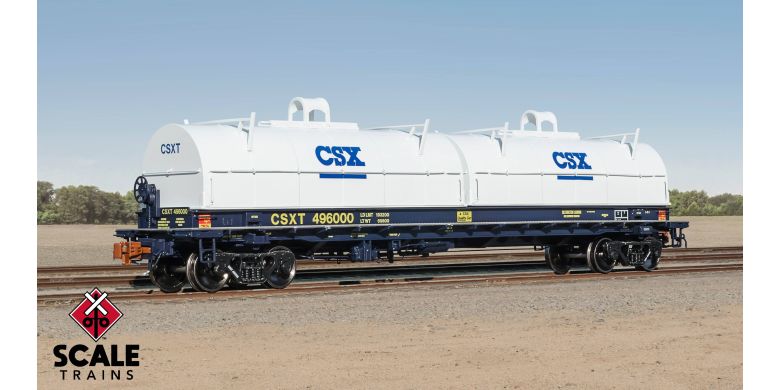 Rivet Counter Thrall 2-Hood Coil Steel Car, CSX/White Hoods #496043 - SXT40281 : HO