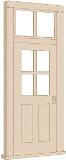 4 LITE DOOR W/2 LITE TRANSOM - 4/BAG - 30" W X 100" H  - D102NEB : HO