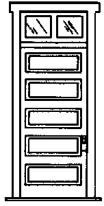 Five Panel Door With Transom 2/pk - 918 : HO