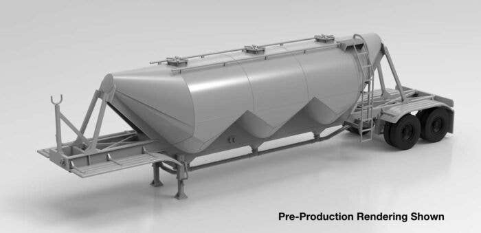 Dry Bulk Semi Trailer - Kit - Transload Facility -- Undecorated - 2620 : HO