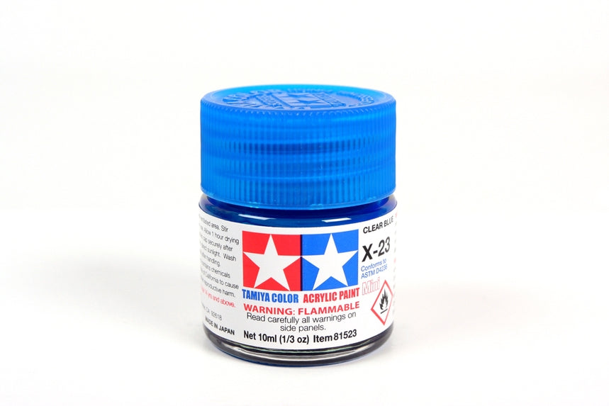 Acrylic Mini X-23 Clear Blue 10Ml Bottle - 81523