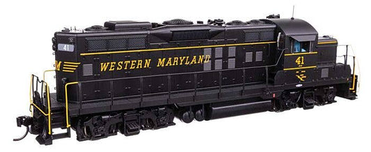 EMD GP9 Phase II - LokSound 5 Sound and DCC -- Western Maryland #41 - Black - Speed Lettering - 42736 : HO