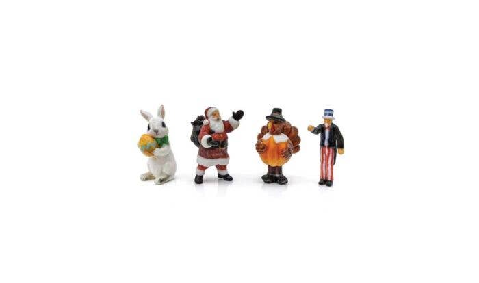 Find Me Figures Scenic Accents(R) -- Holiday Figures pkg(4) - A2868 : HO