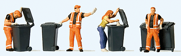 Garbage Collection (4 Figures & Garbage Cans) - 10651 : HO