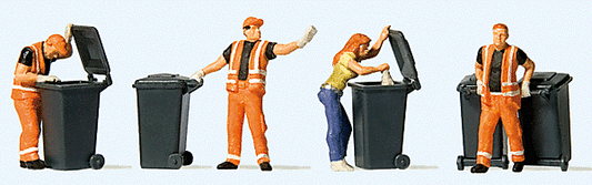 Garbage Collection (4 Figures & Garbage Cans) - 10651 : HO
