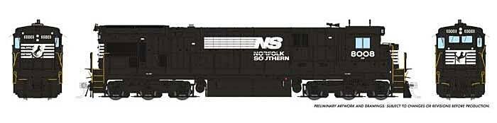 GE C30-7 - ESU LokSound and DCC -- Norfolk Southern #8008 - 42525 : HO