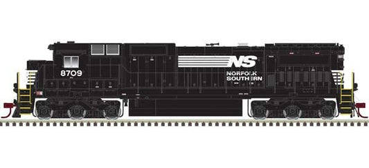 GE DASH 8-40C w/Front & Rear Ditch Lights - Standard DC -- Norfolk Southern #8709 (black, white)- 10004188 : HO