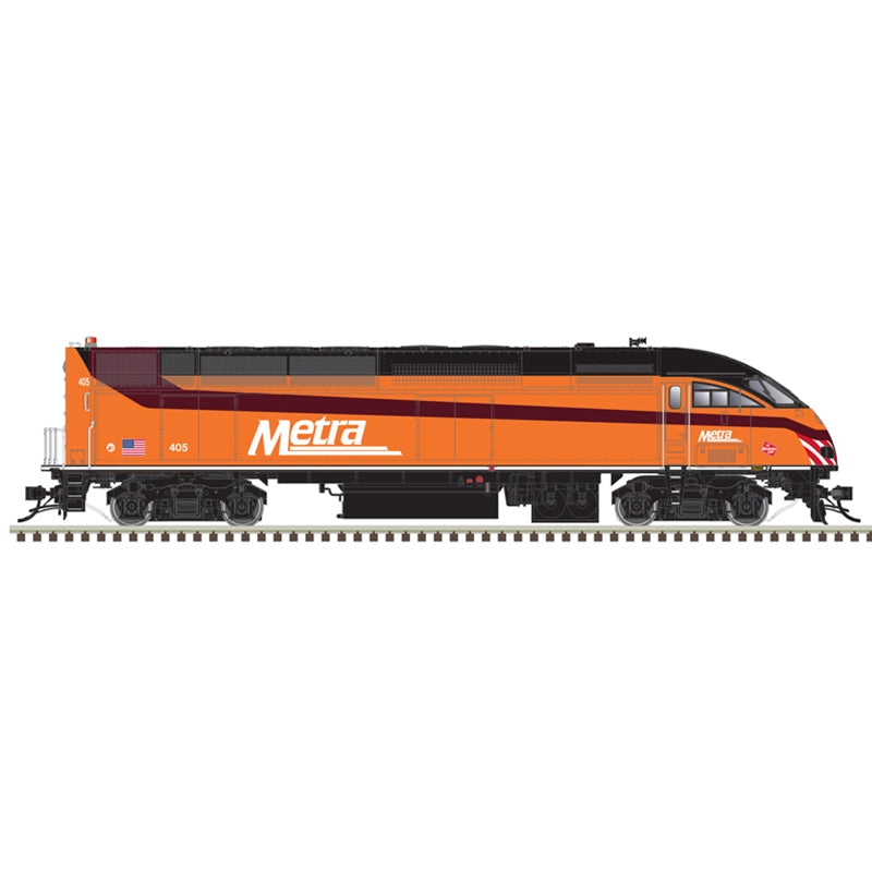 Motive Power Industries MP36PH-3C - Standard DC -- Metra #405 (Milwaukee Road Hiawatha Heritage, orange, black) - 10004149 : HO