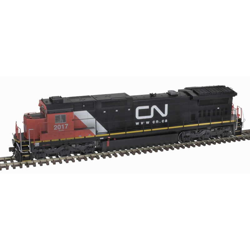GE DASH 8-40C w/Front & Rear Ditch Lights - Standard DC -- Canadian National #2014 (red, black) - 10004178 : HO