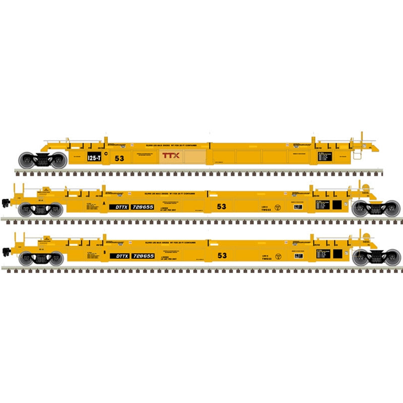 Thrall Triple 53' Articulated Well Cars DTTX #728016 - 20006626 : HO