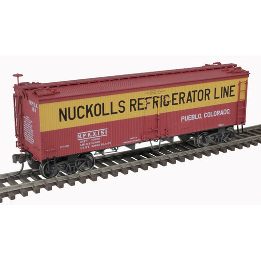 36' Wood Reefer - Ready to Run - Master(R) -- Nuckoll's #151 (red, yellow) - 20007207 : HO