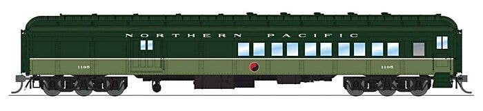 Heavyweight 5-Car Combine, 3 P70 Coach, Business Car Set - Ready to Run -- Northern Pacific - 9102 : HO