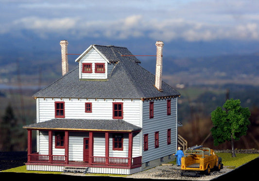 High Country Section House Laser Cut Wood Kit - 00011 : HO