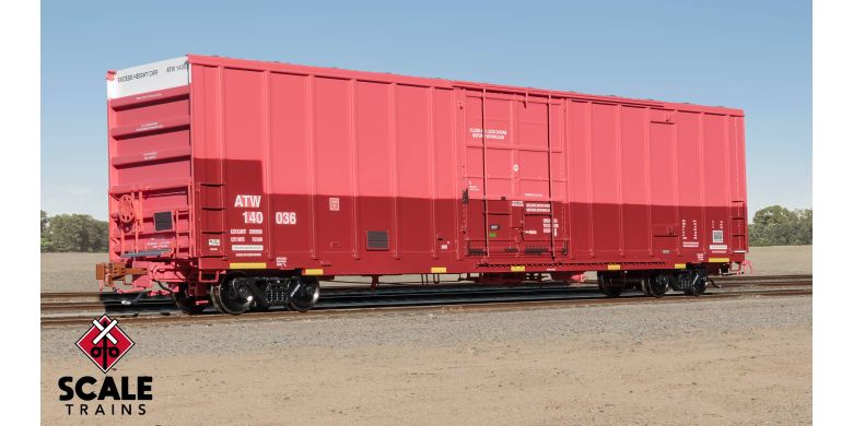 Rivet Counter Trinity 60' 7500 12' Plug-Door High-Cube Boxcar, Atlantic & Western/ATW patched #140036 - SXT40991 : HO