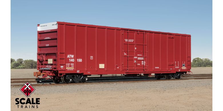 Rivet Counter Trinity 60' 7500 12' Plug-Door High-Cube Boxcar, Atlantic & Western/ATW #140198 - SXT40990 : HO