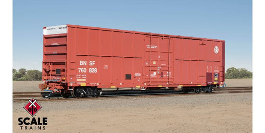 Rivet Counter Trinity 60' 7500 12' Plug-Door High-Cube Boxcar, BNSF/Circle Cross Logo/Conspicuity Stripes #760828 - SXT40995 : HO