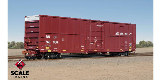 Rivet Counter Trinity 60' 7500 12' Plug-Door High-Cube Boxcar, BNSF/Wedge/Conspicuity Stripes #760966 - SXT40997 : HO