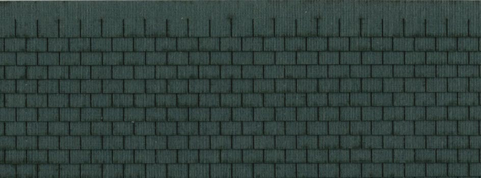 Dark Green Slate Laser-cut Shingles - HOSHG15B1