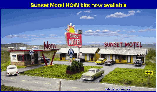 Sunset Motel Laser Cut Wood Kit - 2001 : HO