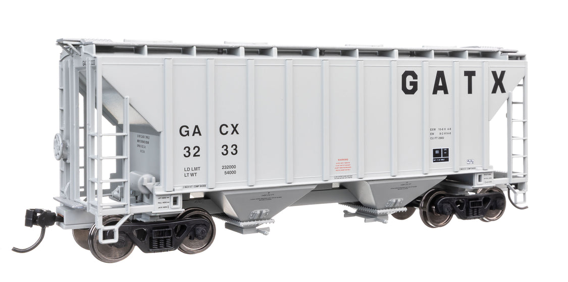 37' 2980 Cubic-Foot 2-Bay Covered Hopper - Ready to Run -- GACX #3262 - 8512 : HO