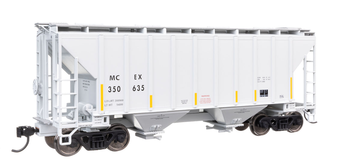 37' 2980 Cubic-Foot 2-Bay Covered Hopper - Ready to Run -- MCEX #350635 - 8514 : HO