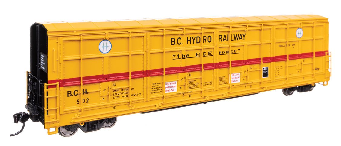56' Thrall All-Door Boxcar - Ready to Run -- BC Hydro #502  - 101941 : HO