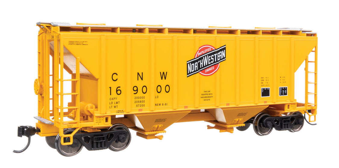 37' 2980 Cubic-Foot 2-Bay Covered Hopper - Ready to Run -- Chicago & North Western™ #169000 - 8502 : HO