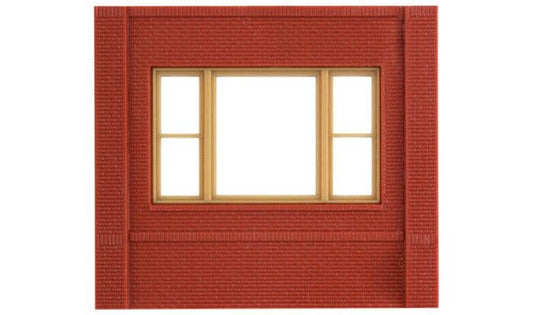 Dock Level Brick Wall Sections w/20th Century Window Kit - 30163 : HO